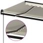 Preview: Automatische Markise mit LED & Windsensor 450x300 cm Creme