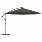 Preview: Ampelschirm mit Stahl-Mast 350 cm Anthrazit