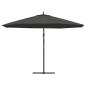 Preview: Ampelschirm mit Stahl-Mast 350 cm Anthrazit
