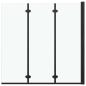 Preview: Faltbare Duschkabine 3 Paneele ESG 130x138 cm Schwarz