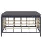 Preview: Gartenhocker mit Dunkelgrauem Kissen Poly Rattan