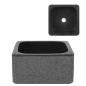 Preview: ARDEBO.de - Waschbecken 30x30x15 cm Flussstein Schwarz