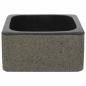 Preview: Waschbecken 30x30x15 cm Flussstein Schwarz