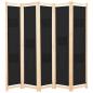 Preview: ARDEBO.de - 5-teiliger Raumteiler Schwarz 200 x 170 x 4 cm Stoff