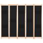 Preview: 5-teiliger Raumteiler Schwarz 200 x 170 x 4 cm Stoff