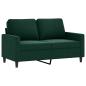 Preview: 2-Sitzer-Sofa Dunkelgr?n 120 cm Samt