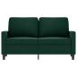Preview: 2-Sitzer-Sofa Dunkelgr?n 120 cm Samt