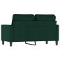 Preview: 2-Sitzer-Sofa Dunkelgr?n 120 cm Samt