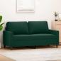 Preview: ARDEBO.de - 2-Sitzer-Sofa Dunkelgrün 140 cm Samt