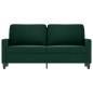 Preview: 2-Sitzer-Sofa Dunkelgrün 140 cm Samt