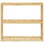 Preview: Badregal mit 3 Ablagen Wandmontage 60x15x54 cm Bambus