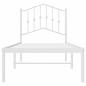 Preview: Metallbett ohne Matratze mit Kopfteil Weiß 75x190 cm