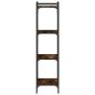 Preview: B?cherregal 4 B?den R?uchereiche 40x30x120 cm Holzwerkstoff