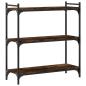 Preview: Bücherregal 3 Böden Räuchereiche 80x30x86 cm Holzwerkstoff