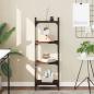 Preview: ARDEBO.de - B?cherregal 4 B?den Braun Eiche-Optik 40x30x120cm Holzwerkstoff