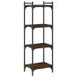 Preview: B?cherregal 4 B?den Braun Eiche-Optik 40x30x120cm Holzwerkstoff