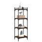 Preview: B?cherregal 4 B?den Braun Eiche-Optik 40x30x120cm Holzwerkstoff