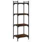 Preview: B?cherregal 4 B?den Braun Eiche-Optik 40x30x120cm Holzwerkstoff