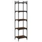Preview: Bücherregal 5 Böden Braun Eiche-Optik 40x30x154cm Holzwerkstoff