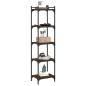 Preview: Bücherregal 5 Böden Braun Eiche-Optik 40x30x154cm Holzwerkstoff