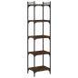 Preview: Bücherregal 5 Böden Braun Eiche-Optik 40x30x154cm Holzwerkstoff