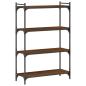 Preview: Bücherregal 4 Böden Braun Eiche-Optik 80x30x120cm Holzwerkstoff