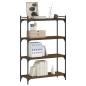 Preview: Bücherregal 4 Böden Braun Eiche-Optik 80x30x120cm Holzwerkstoff