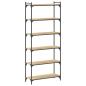 Preview: Bücherregal 6 Böden Sonoma-Eiche 80x30x188 cm Holzwerkstoff