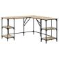 Preview: Schreibtisch Sonoma-Eiche 139x139x75 cm Holzwerkstoff
