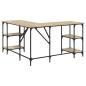 Preview: Schreibtisch Sonoma-Eiche 139x139x75 cm Holzwerkstoff