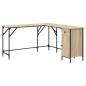 Preview: Schreibtisch Sonoma-Eiche 141x141x75 cm Holzwerkstoff