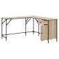 Preview: Schreibtisch Sonoma-Eiche 141x141x75 cm Holzwerkstoff