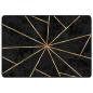 Preview: Teppich Waschbar Schwarz und Golden 160x230 cm Rutschfest