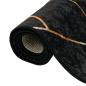 Preview: Teppich Waschbar Schwarz und Golden 160x230 cm Rutschfest