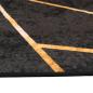 Preview: Teppich Waschbar Schwarz und Golden 160x230 cm Rutschfest