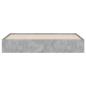Preview: Bettgestell mit Schubladen Betongrau 200x200 cm Holzwerkstoff