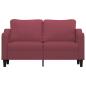 Preview: 2-Sitzer-Sofa Weinrot 140 cm Stoff