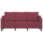 Preview: 3-Sitzer-Sofa Weinrot 180 cm Stoff