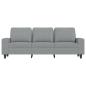 Preview: 3-Sitzer-Sofa Hellgrau 180 cm Stoff