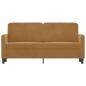 Preview: 2-Sitzer-Sofa Braun 140 cm Samt