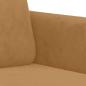 Preview: 2-Sitzer-Sofa Braun 140 cm Samt