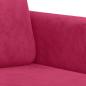 Preview: 3-Sitzer-Sofa Weinrot 180 cm Samt