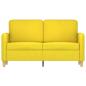 Preview: 2-Sitzer-Sofa Hellgelb 120 cm Stoff