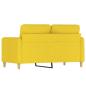 Preview: 2-Sitzer-Sofa Hellgelb 120 cm Stoff