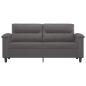 Preview: 2-Sitzer-Sofa Grau 140 cm Kunstleder