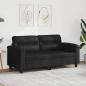 Preview: ARDEBO.de - 2-Sitzer-Sofa Schwarz 140 cm Mikrofasergewebe