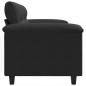 Preview: 2-Sitzer-Sofa Schwarz 140 cm Mikrofasergewebe