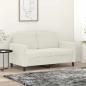 Preview: ARDEBO.de - 2-Sitzer-Sofa Creme 120 cm Samt