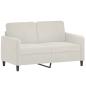 Preview: 2-Sitzer-Sofa Creme 120 cm Samt