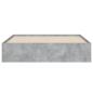 Preview: Bettgestell mit Schubladen Betongrau 150x200 cm Holzwerkstoff
